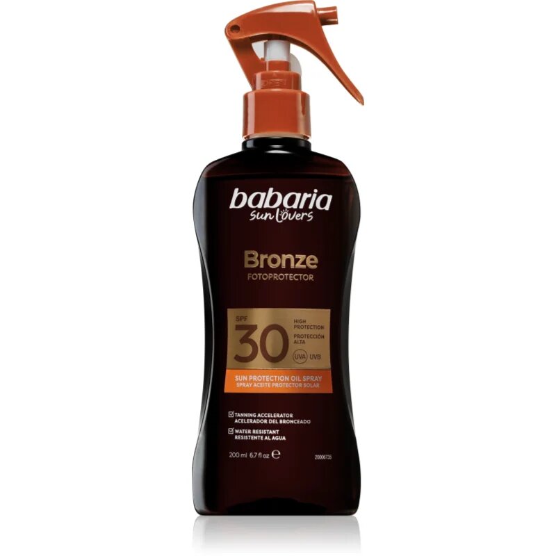 Babaria Sun Bronze Spray Sun Protector Oil защитно масло SPF 30 200 мл.