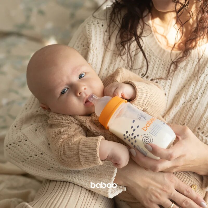 Baboo Anti-colic Feeding Bottle шише против колики Blue Haze 3 m+ 1 бр.