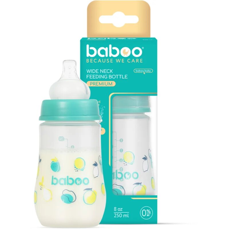 Baboo Anti-colic Feeding Bottle шише против колики Lagoon Fiesta 3 m+ 1 бр.