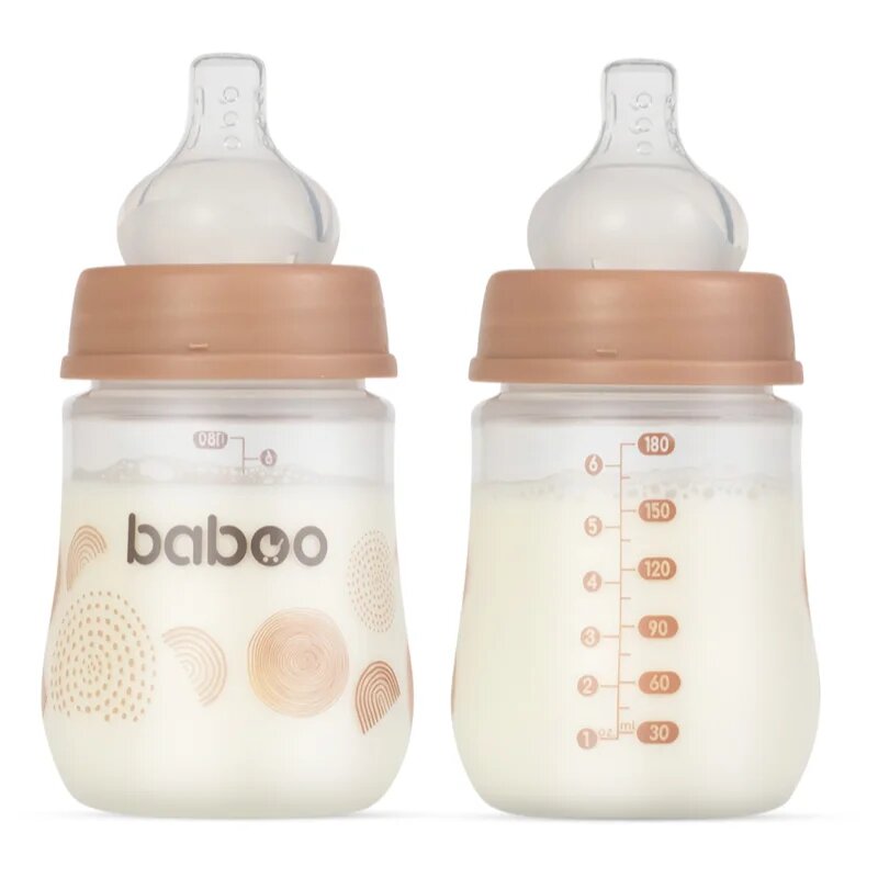 Baboo Anti-colic Feeding Bottle шише против колики за деца от раждането им Au Naturale 0 m+ 1 бр.