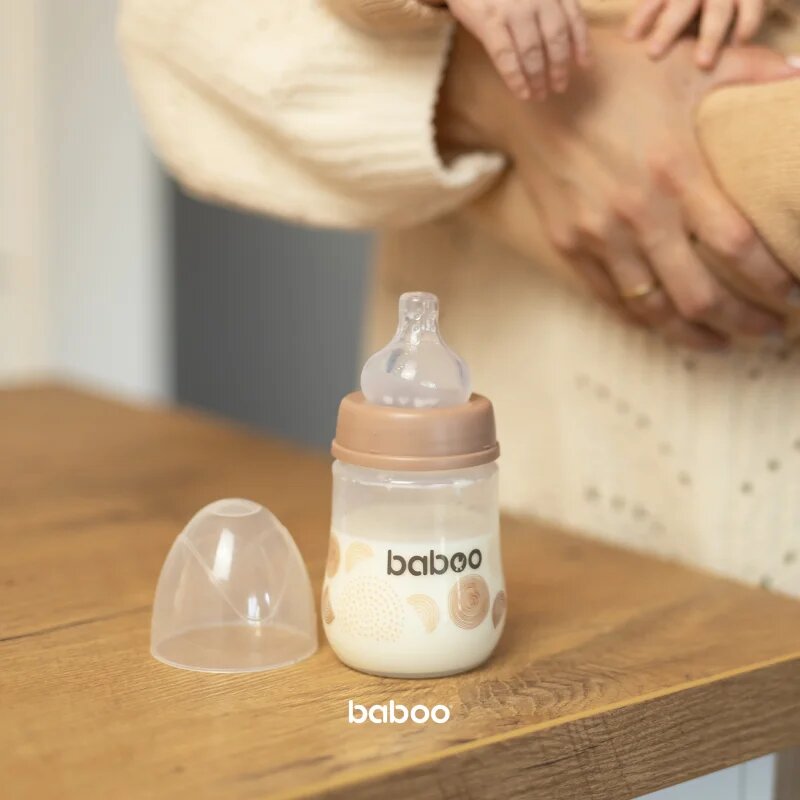 Baboo Anti-colic Feeding Bottle шише против колики за деца от раждането им Au Naturale 0 m+ 1 бр.