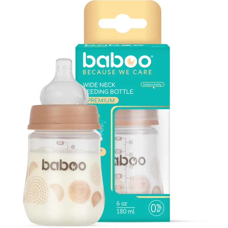 Baboo Anti-colic Feeding Bottle шише против колики за деца от раждането им Au Naturale 0 m+ 1 бр.