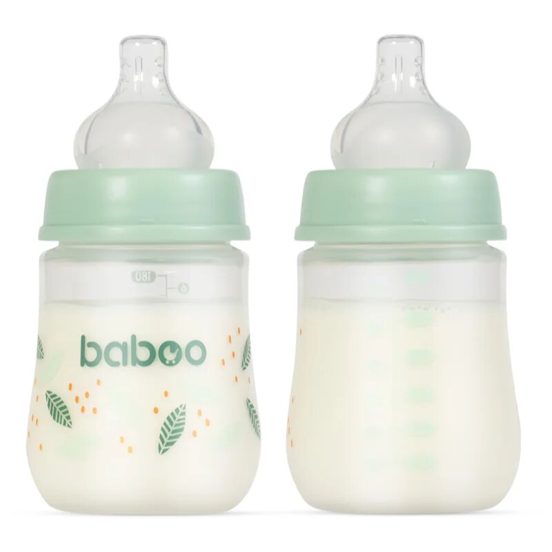 Baboo Anti-colic Feeding Bottle шише против колики за деца от раждането им Peachy Keen 0 m+ 1 бр.