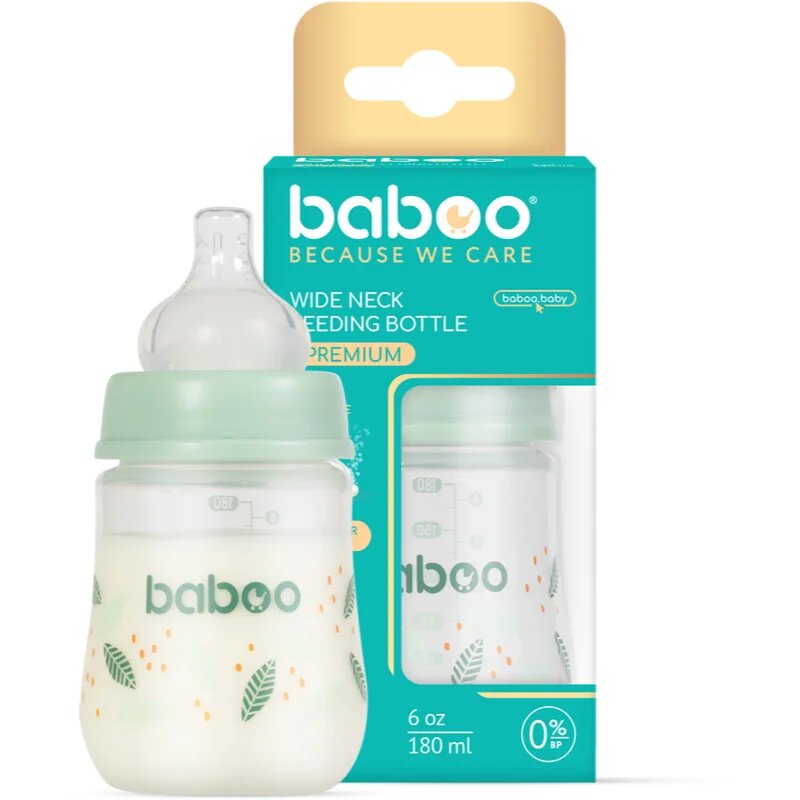 Baboo Anti-colic Feeding Bottle шише против колики за деца от раждането им Peachy Keen 0 m+ 1 бр.