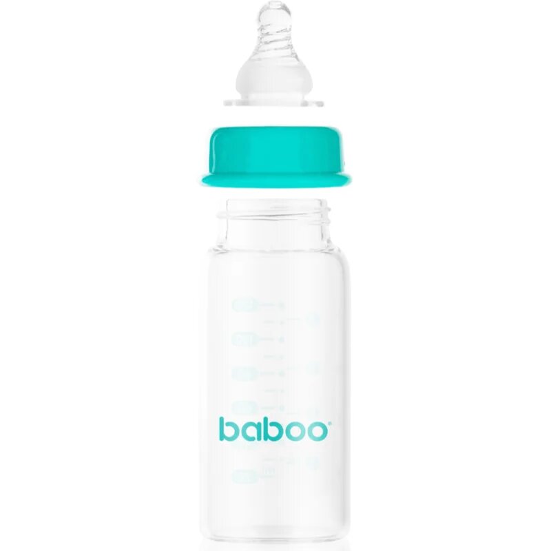 Baboo Anti-Colic Glass Bottle стъклено шише против колики 0m+ 120 мл.