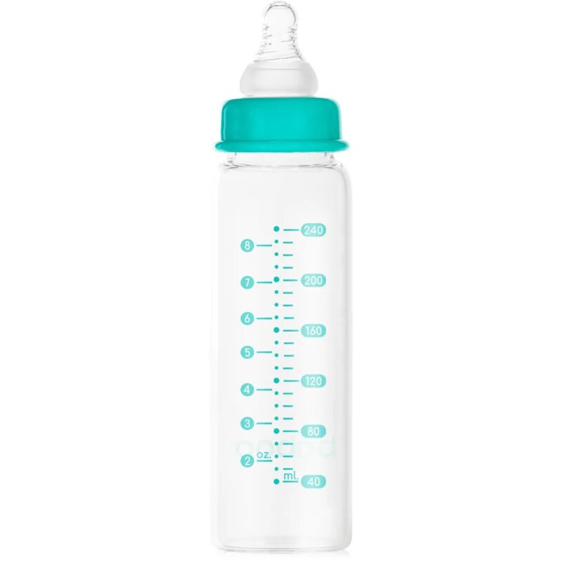 Baboo Anti-Colic Glass Bottle стъклено шише против колики 3m+ 240 мл.