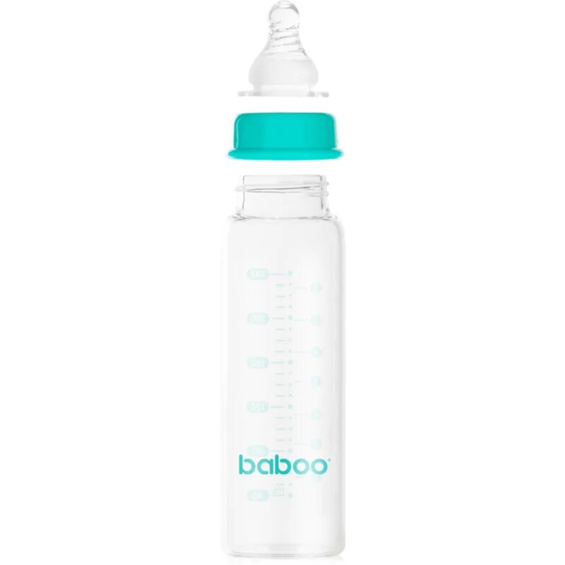 Baboo Anti-Colic Glass Bottle стъклено шише против колики 3m+ 240 мл.