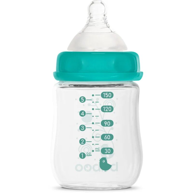 Baboo Anti-colic Glass Feeding Bottle Wide Neck стъклено бебешко шише 0m+ 1 бр.