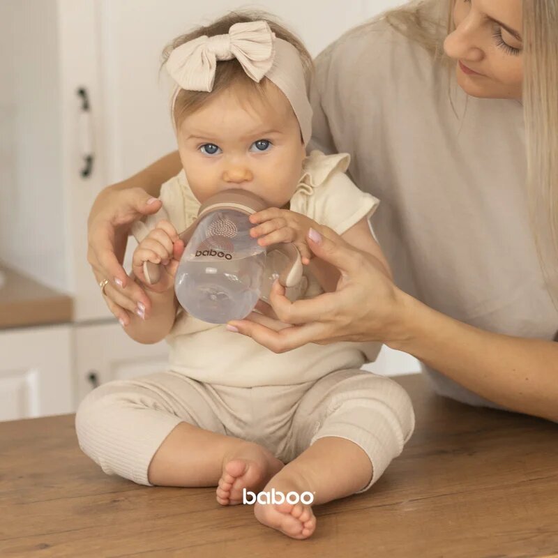 Baboo Cup with Silicone Spout чаша с дръжки Au Naturale 6m+ 1 бр.