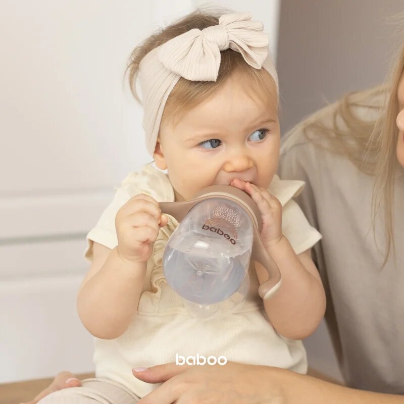 Baboo Cup with Silicone Spout чаша с дръжки Au Naturale 6m+ 1 бр.