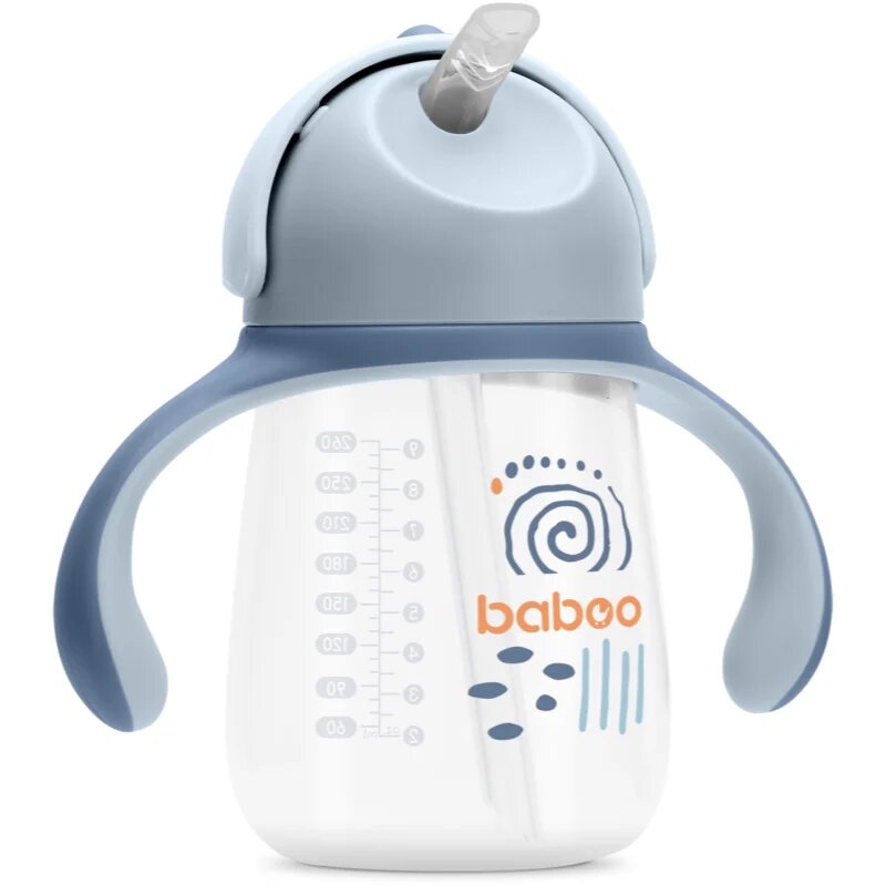 Baboo Cup with Silicone Straw чаша със сламка Blue Haze 9m+ 1 бр.