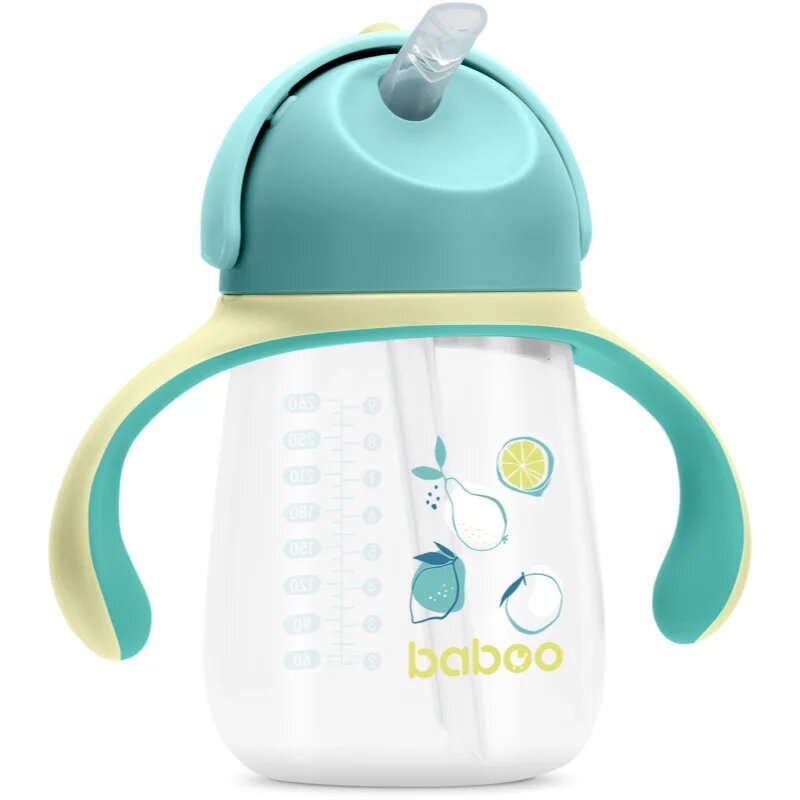 Baboo Cup with Silicone Straw чаша със сламка Lagoon Fiesta 9m+ 1 бр.