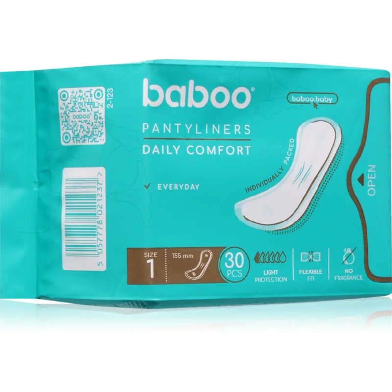 Baboo Daily Pantyliners дамски превръзки 30 бр.