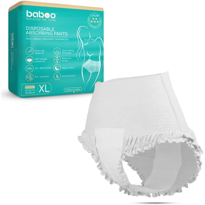Baboo Disposable Absorbing Pants еднократни абсорбиращи бикини размер XL 5 бр.