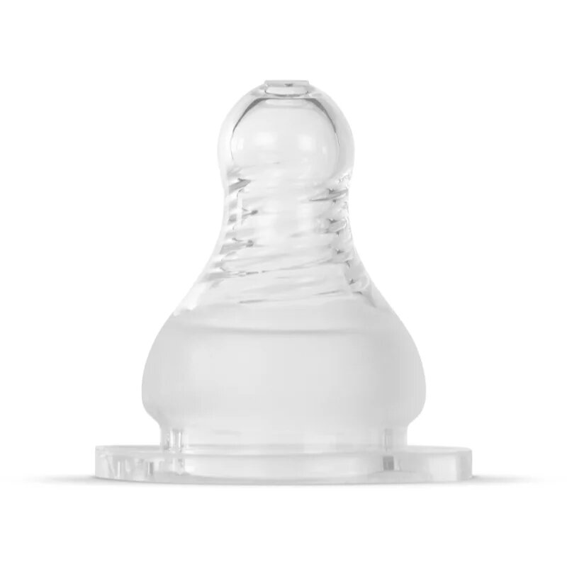 Baboo Liquid Silicone Teat Fast Flow биберон за шише Narrow Neck 6m+ 2 бр.