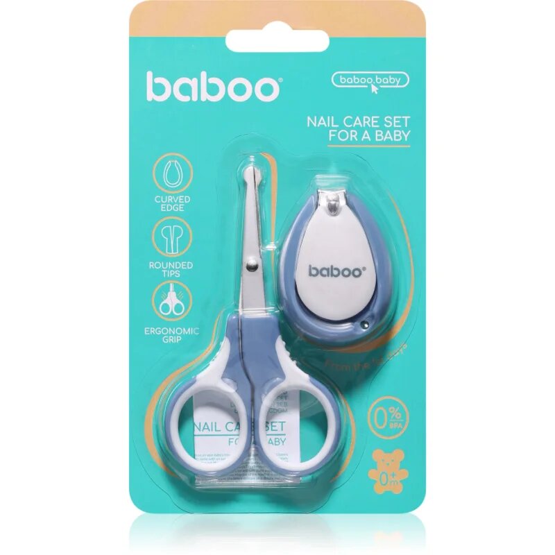 Baboo Nail Care Set комплект за маникюр за деца от раждането им Blue Haze 0m+ 2 бр.