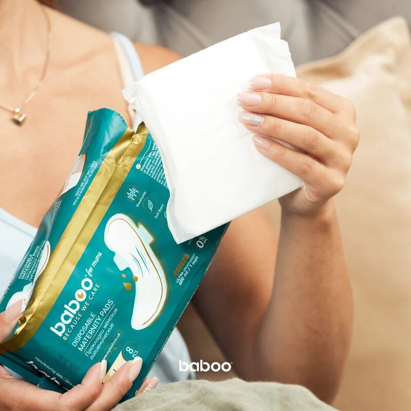 Baboo Postpartum Maternity Pads дамски превръзки за след раждане еднократни размер М 10 бр.