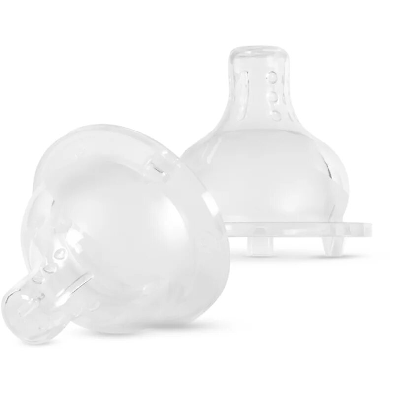 Baboo Premium Silicone Teat Medium Flow биберон за шише 3m+ 2 бр.
