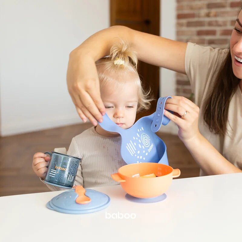 Baboo Silicone Bib лигавник Blue Haze 4m+ 1 бр.