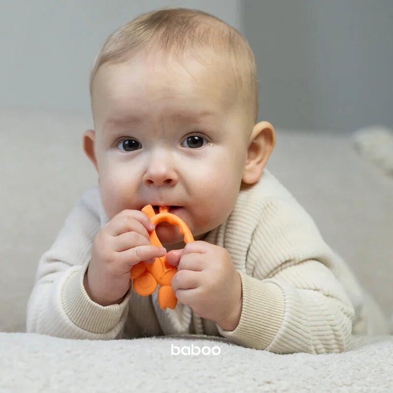 Baboo Silicone Teether гризалка Crab 4m+ 1 бр.