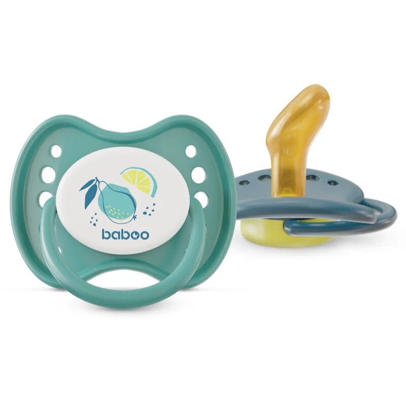Baboo Soothers Orthodontic Latex with Case биберон Lagoon Fiesta 6-12 m 2 бр.