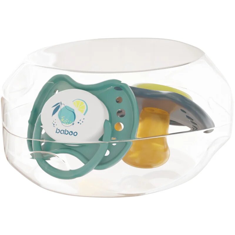 Baboo Soothers Orthodontic Latex with Case биберон Lagoon Fiesta 6-12 m 2 бр.