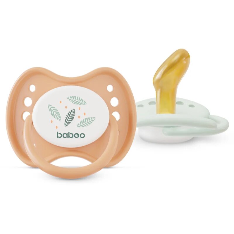Baboo Soothers Orthodontic Latex with Case биберон Peachy Keen 0-6 m 2 бр.