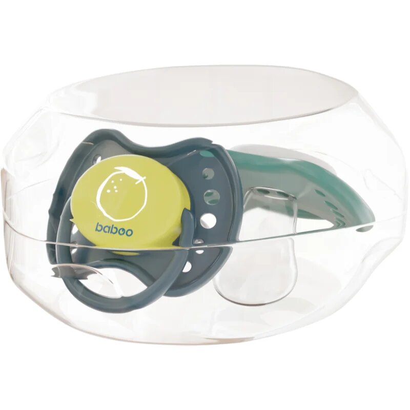 Baboo Soothers Silicone Orthodontic with Case биберон Lagoon Fiesta 6-12 m 2 бр.