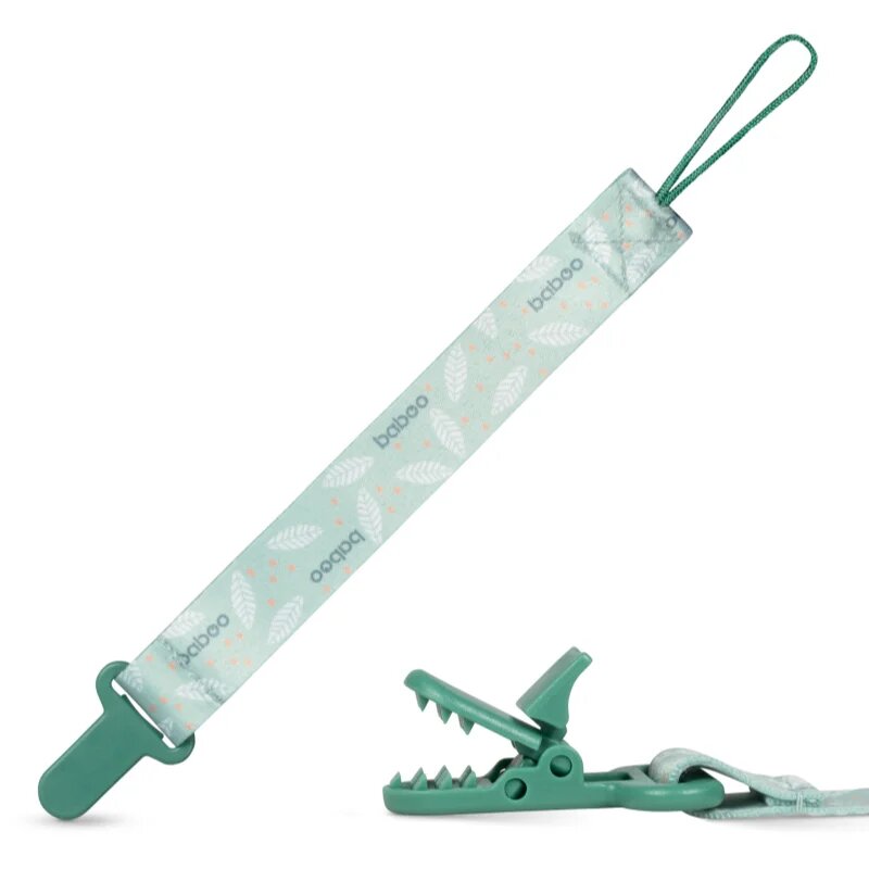 Baboo Textile Soother Holder клипс за биберон Peachy Keen 1 бр.