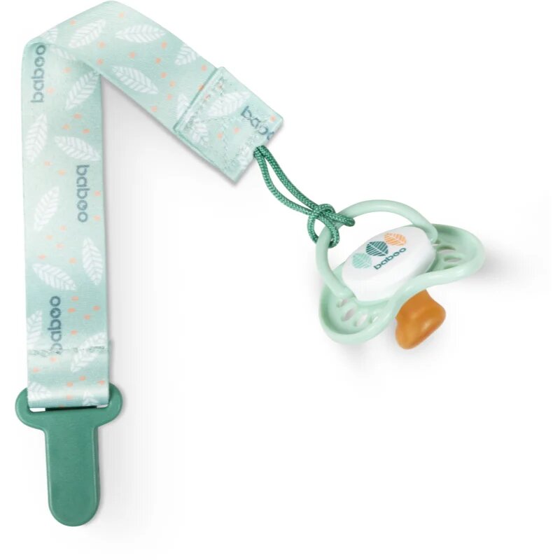 Baboo Textile Soother Holder клипс за биберон Peachy Keen 1 бр.