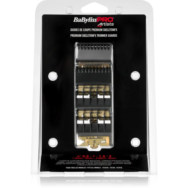 BaByliss PRO Blades Skeleton FX сменяеми глави 15mm 3mm 48mm 6mm 4 бр.