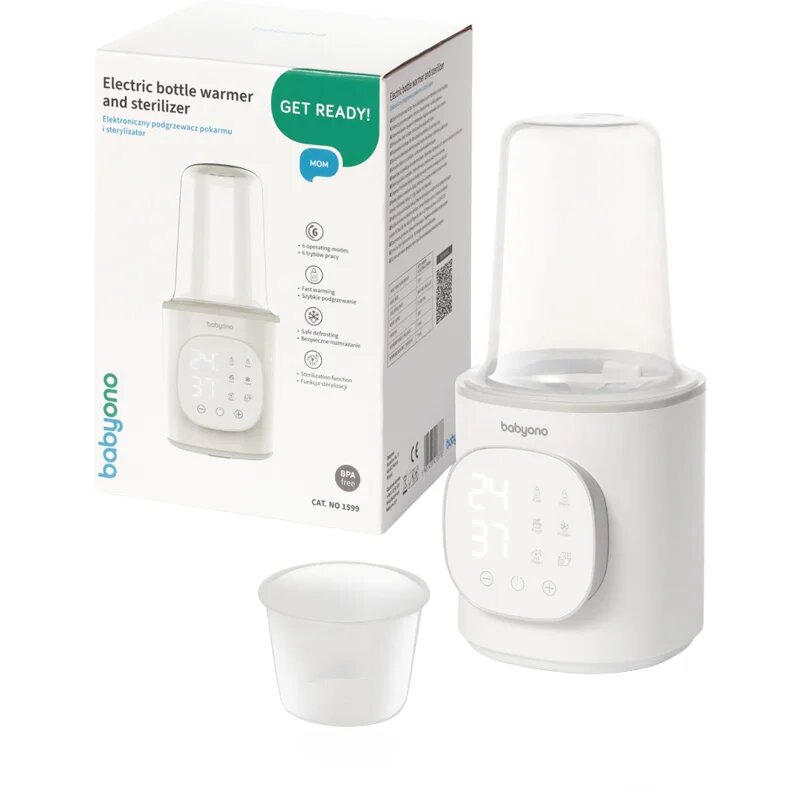BabyOno Electric Bottle Warmer and Sterilizer Многофункционален нагревател за бебешки бутилки 1 бр.