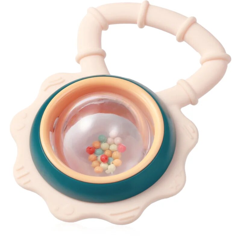BabyOno Rattle With Teether 3m+ гризалка с дрънкалка Flower 1 бр.