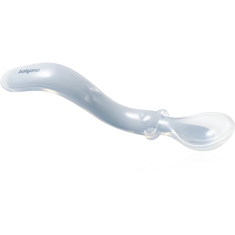 BabyOno Silicone Spoon 6m+ лъжичка за деца Blue 1 бр.