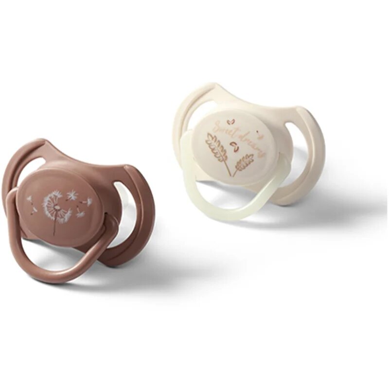 BabyOno Take Care Symmetrical Silicone Soothers биберон Day & Night 18m+ 2 бр.