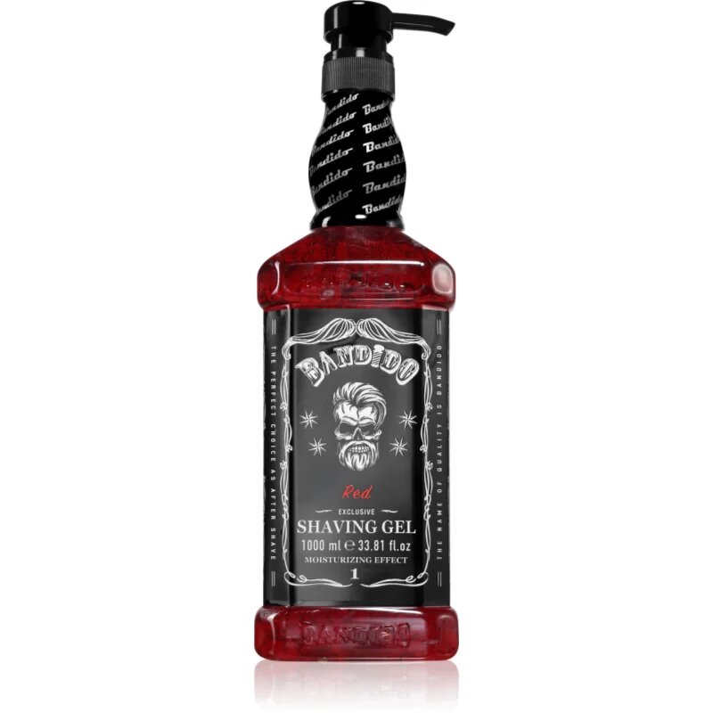 BANDIDO Shaving Gel гел за бръснене цвят Red 1000 мл.
