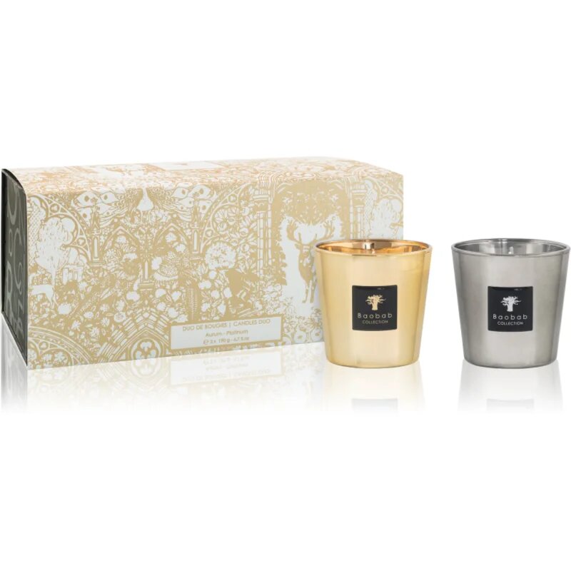 Baobab Collection Aurum & Platinum Les Exclusives Duo Candle Box подаръчен комплект