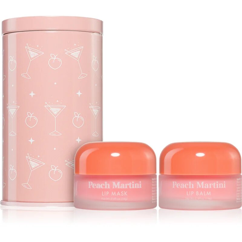 Barry M Lip Care Duo подаръчен комплект за устни с аромат Peach Martini