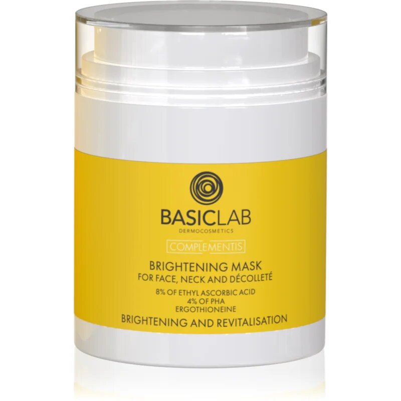 BasicLab Dermocosmetics Complementis озаряваща маска за безжизнена кожа с неуеднаквен тен 50 мл.