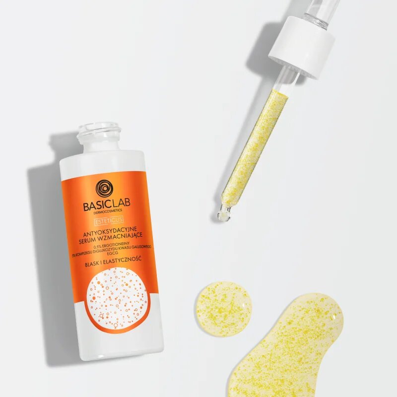 BasicLab Dermocosmetics Esteticus антиоксидантен серум увеличаващ еластичността на кожата 0.5% Ergothioneine 5% Diglucosyl gallic acid complex 30 мл.