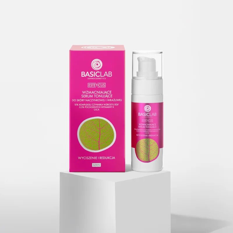 BasicLab Dermocosmetics Esteticus тониращ серум против зачервяване на кожата 10% Growth Factor Complex EGF 30 мл.