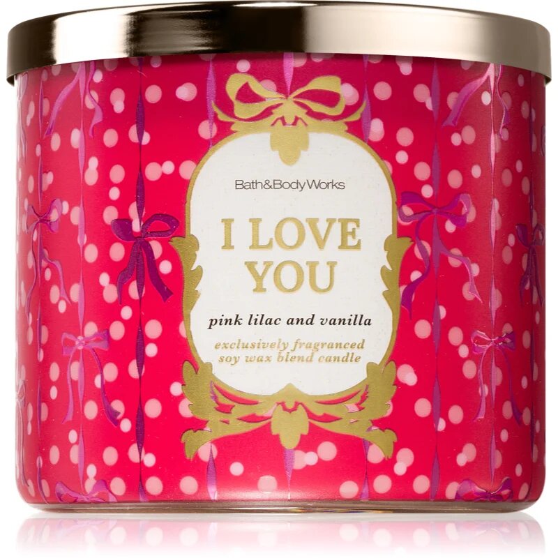 Bath & Body Works I Love You ароматна свещ 411 гр.