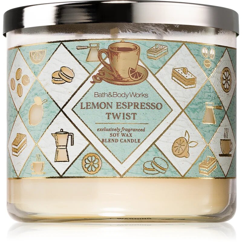 Bath & Body Works Lemon Espresso Twist ароматна свещ 411 гр.