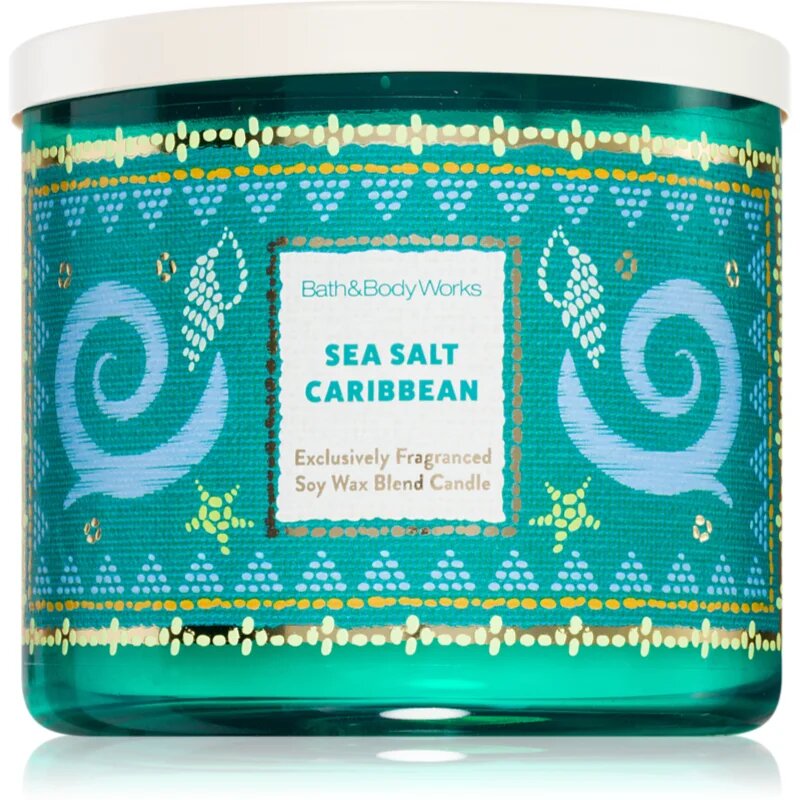 Bath & Body Works Sea Salt Caribbean ароматна свещ 411 гр.
