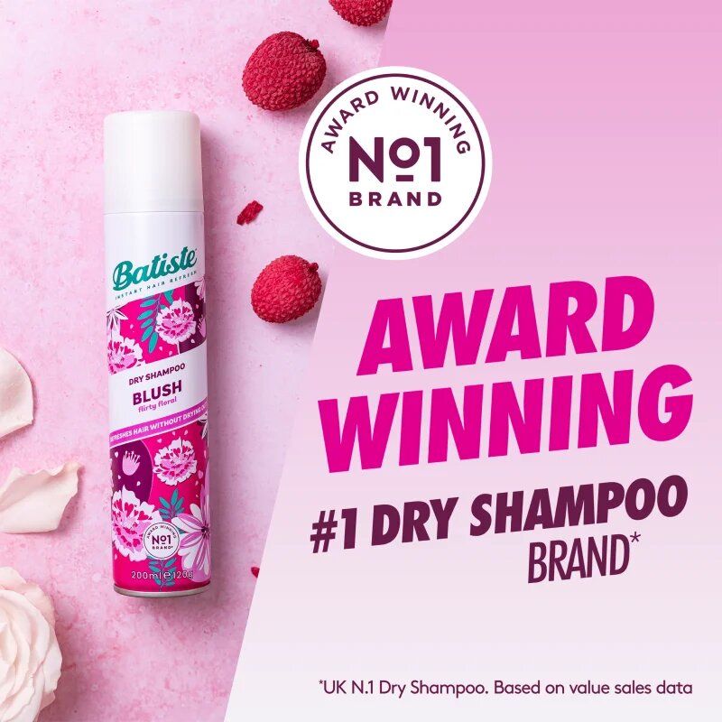 Batiste Blush Flirty Floral сух шампоан за обем и блясък 200 мл.