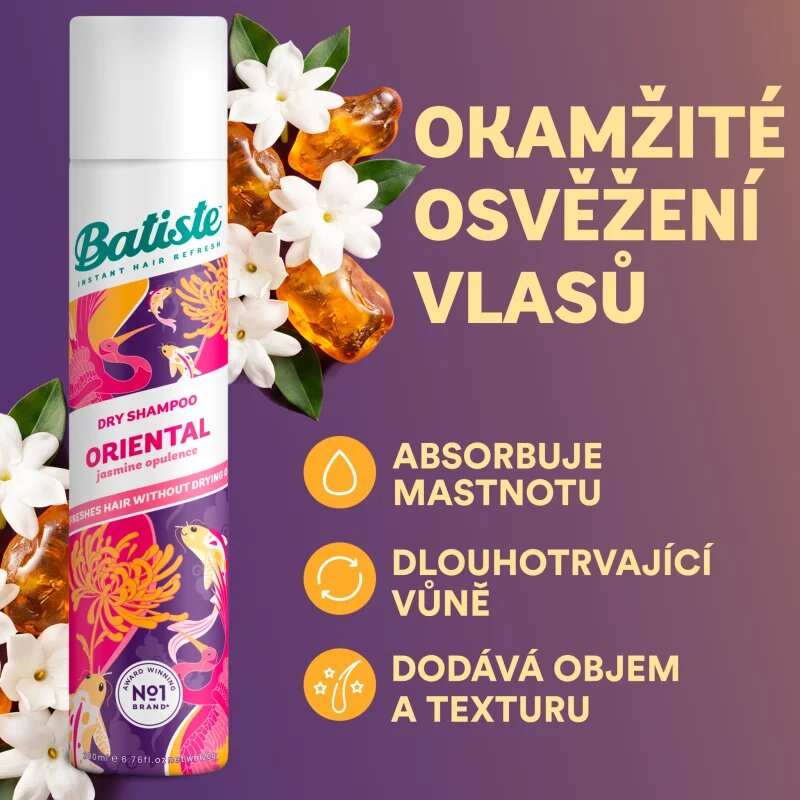 Batiste Oriental Jasmine Opulence сух шампоан за всички видове коса 200 мл.