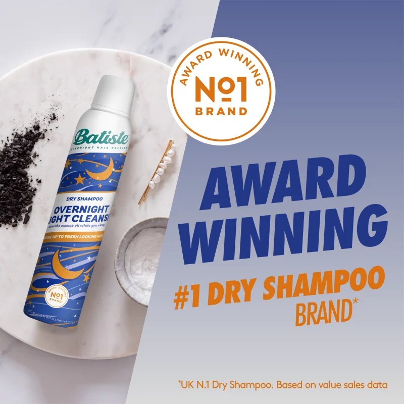 Batiste Overnight Light Cleanse сух шампоан за нощ 200 мл.
