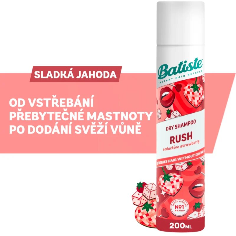 Batiste Rush сух шампоан за мазна коса 200 мл.
