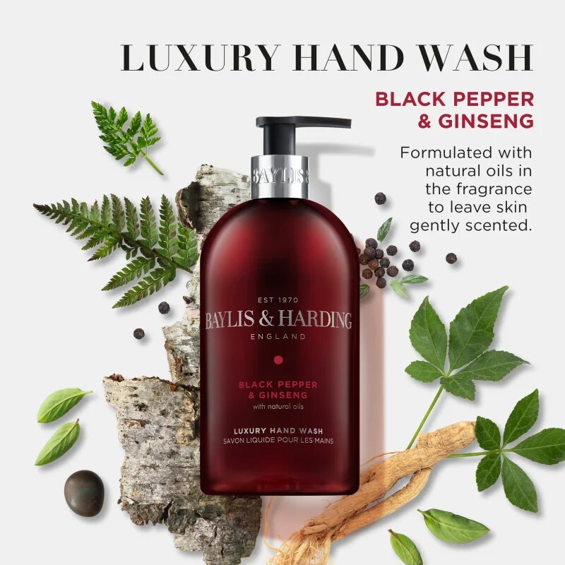 Baylis & Harding Black Pepper & Ginseng течен сапун за ръце 500 мл.