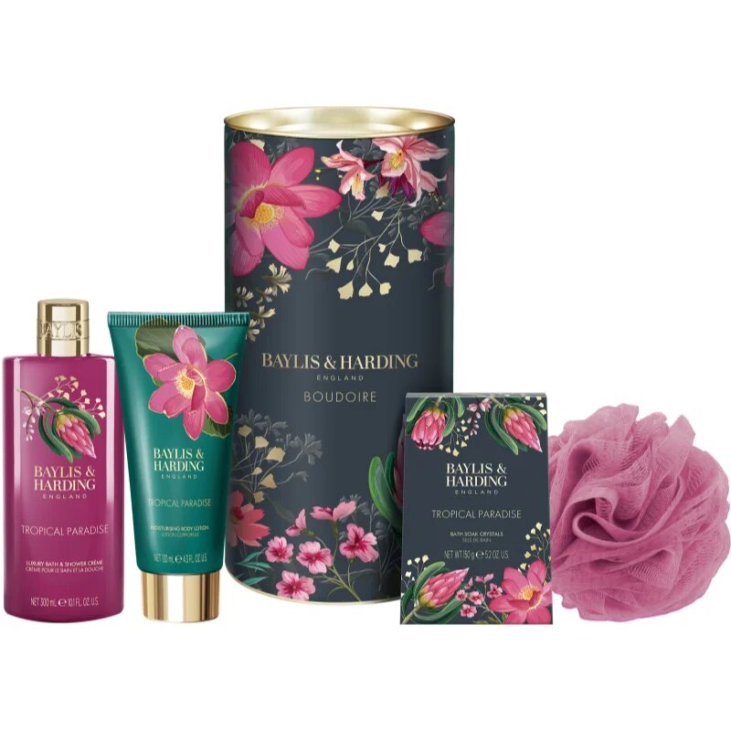 Baylis & Harding Boudoire Tropical Paradise подаръчен комплект метална кутия